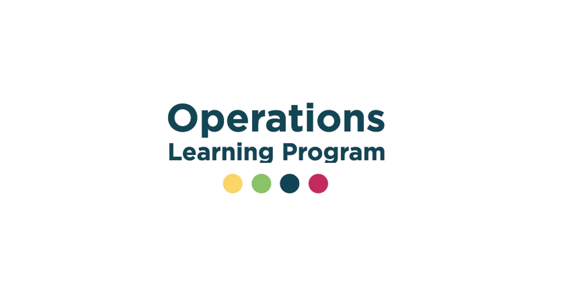 Operations Learning Program